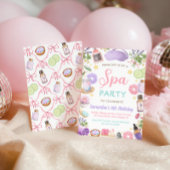 Cute Spa Pamper Party Girl Birthday 招待状