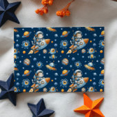 Cute Space Astronaut Cat Blast Off 1st Birthday 招待状