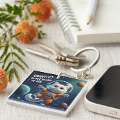 Cute Space Cat キーホルダー (正面右)