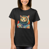 Cute Space Cat Astronaut Kitten Adorable SciFi Pet Tシャツ (正面)