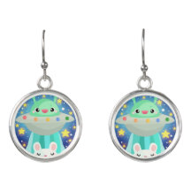 Cute Space Creature And Bunny Rabbit