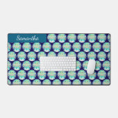 Cute Space Creature And Bunny Rabbit デスクマット (キーボード&マウス)