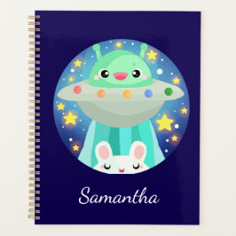 Cute Space Creature And Bunny Rabbit プランナー手帳