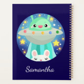 Cute Space Creature And Bunny Rabbit プランナー手帳 (裏面)