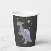 Cute Space Dinosaur Birthday Party Cup for Boys 紙コップ (正面)