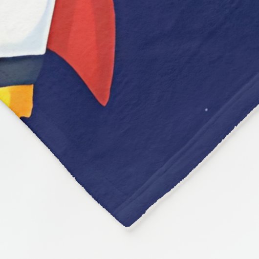 Cute Space Explorer Kids Pattern フリースブランケット (角)