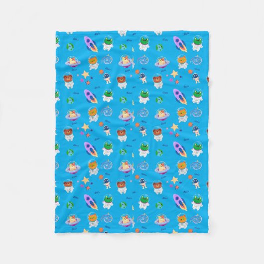 Cute Space Fleece Blanket フリースブランケット (正面)