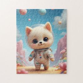 Cute Space Kitten Astronaut Jigsaw Puzzle ジグソーパズル