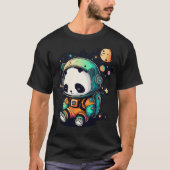 Cute Space Panda In Astronaut Space Suit Stars And Tシャツ (正面)