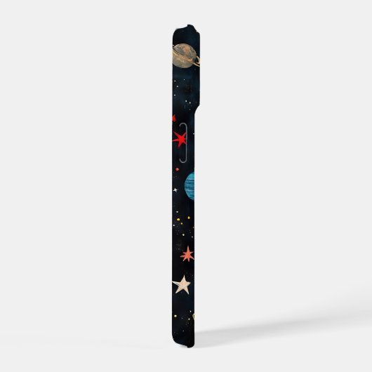 Cute Space Planets Pattern iPhone 15ケース (右側面)