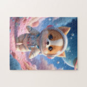 Cute Space Puppy Astronaut Jigsaw Puzzle ジグソーパズル (横)