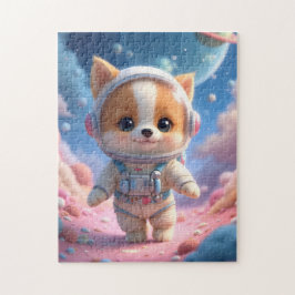 Cute Space Puppy Astronaut Jigsaw Puzzle ジグソーパズル