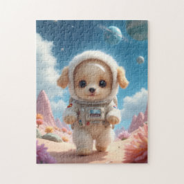 Cute Space Puppy Puzzle ジグソーパズル