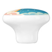 Cute space rocket blasting off セラミックノブ (側面)