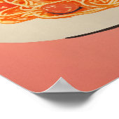 Cute Spaghetti Wall Print Retro Kitchen Wall Art   ポスター (角)