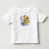 Cute Sparkle Puppy Y2K Toddler Tee トドラーTシャツ (正面)