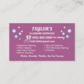 Cute Sparkly Maid House Cleaning Service 名刺 (正面)