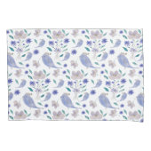 Cute Sparrow With a Flower Hat 枕カバー (正面)