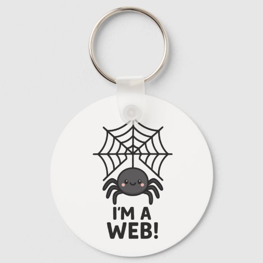 Cute Spider Sticker 🕷️✨ | Cartoon Web Fun" キーホルダー (正面)