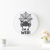 Cute Spider Sticker 🕷️✨ | Cartoon Web Fun" ラージ壁時計 (ホーム)