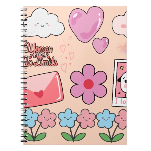 Cute Spiral Notebook – Your Daily Dose of Fun! ノートブック (正面)