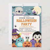Cute Spooktacular Halloween Costume Party Kids 招待状 (正面)