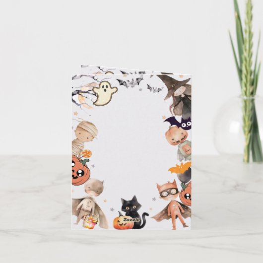 Cute Spooktacular Monster  Kids Birthday Invition 招待状 (裏面)