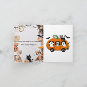 Cute Spooktacular Monster  Kids Birthday Invition 招待状 (内部)