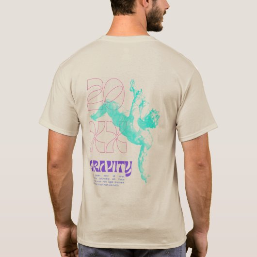 Cute & Spooky 20 xx Gravity Men's Basic T-Shirt Tシャツ (裏面)