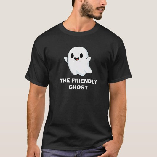 cute spooky ghost design  tシャツ (正面)
