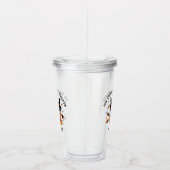 Cute Spooky Halloween Black and Orange アクリルタンブラー (右)