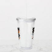 Cute Spooky Halloween Black and Orange アクリルタンブラー (右)