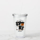 Cute Spooky Halloween Black and Orange アクリルタンブラー (裏面)