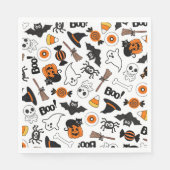 Cute Spooky Halloween Black and Orange スタンダードランチョンナプキン (正面)