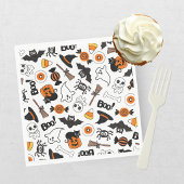 Cute Spooky Halloween Black and Orange スタンダードランチョンナプキン