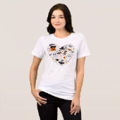 Cute Spooky Halloween Black and Orange トライブレンドTシャツ (正面全面)