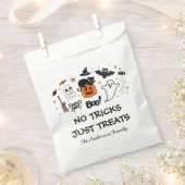 Cute Spooky Halloween Black and Orange フェイバーバッグ (クリップ留めされた状態)