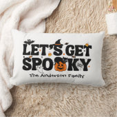 Cute Spooky Halloween Black and Orange ランバークッション (ブランケット)