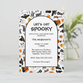 Cute Spooky Halloween Black and Orange 招待状 (スタンド正面)