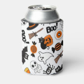 Cute Spooky Halloween Black and Orange 缶クーラー (缶裏面)