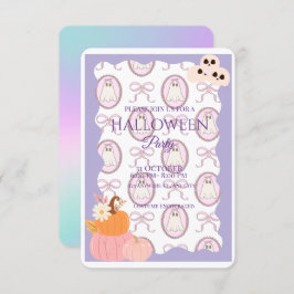 Cute Spooky Halloween Party Invitation 招待状