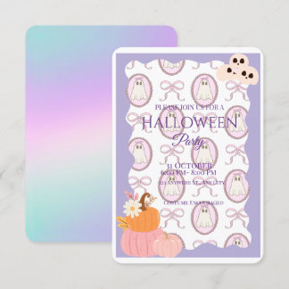 Cute Spooky Halloween Party Invitation 招待状