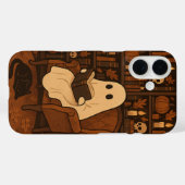 Cute Spooky Library, Autumn Reading Ghost Case-Mate iPhoneケース (裏面 (横))