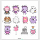 Cute Spooky Little Monsters And Treats Stickers シール (シート)