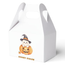 Cute Spooky Season Halloween Ghost Pumpkin Favor B