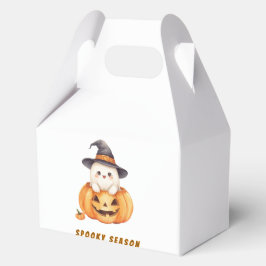 Cute Spooky Season Halloween Ghost Pumpkin Favor B フェイバーボックス