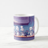 Cute & Spooky Skeleton Chefs Mug コーヒーマグカップ (正面右)