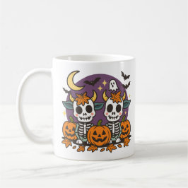 Cute Spooky Skeleton Cows with Classic Mug, 11 oz コーヒーマグカップ