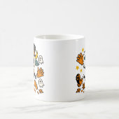 Cute Spooky Skeleton Goat Classic Mug, 11 oz コーヒーマグカップ (中央)