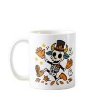 Cute Spooky Skeleton Goat Classic Mug, 11 oz